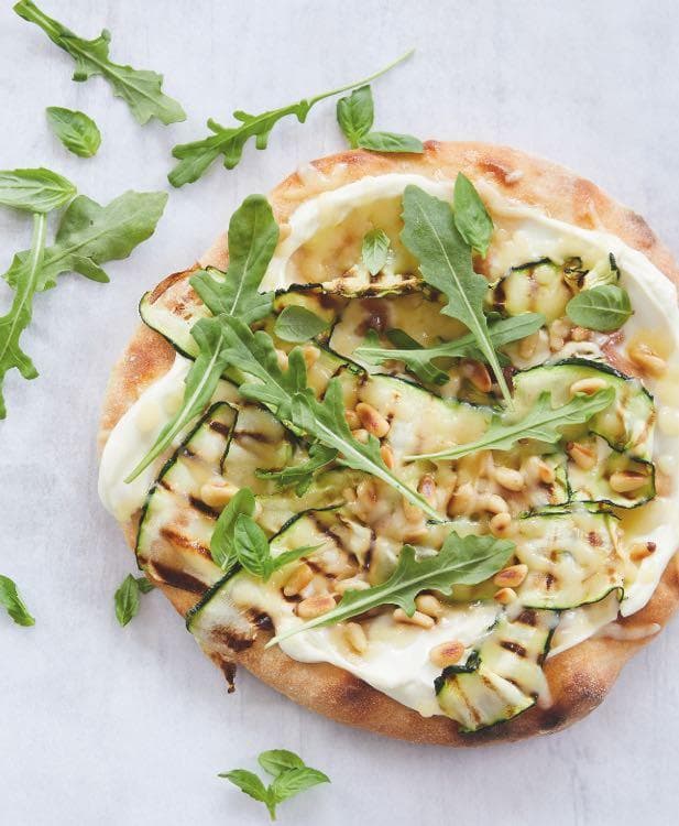 Zoutarme pizza mascarpone