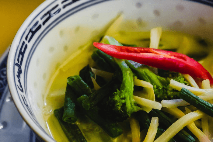 Zoutarme groene curry