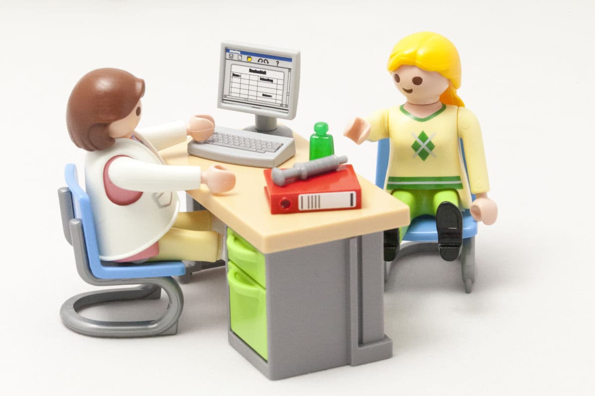 Playmobil afbeelding van spreekuur bij nefroloog