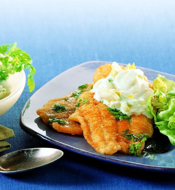 Gebakken scholfilets