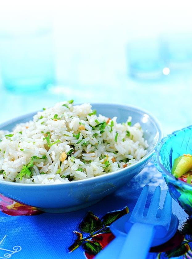 Zoutarme en kruidige rijst