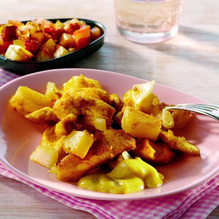 Kipreepjes ananas kerrie