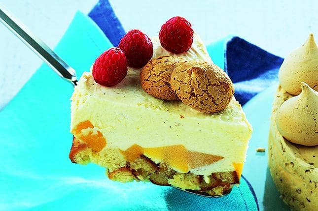 Zout- en kaliumarme ijstrifle perzik amaretti