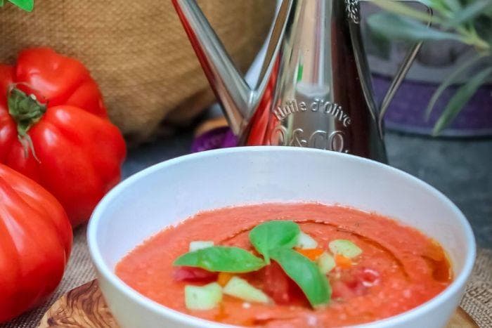 Kalium- en zoutarme gazpacho